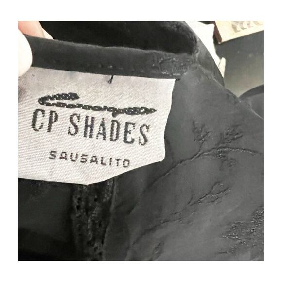 CP Shades Blouse Medium Floral Jacquard Black Long Sleeve Lagenlook City Chic - Picture 8 of 9